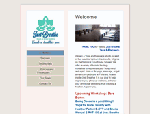 Tablet Screenshot of justbreatheyogabodyworks.com